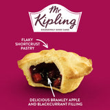 Mr Kipling Bramley Apple & Blackcurrant mini pies pack of 6, imported from the UK