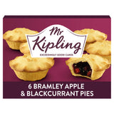 Mr Kipling Bramley Apple & Blackcurrant mini pies pack of 6, imported from the UK