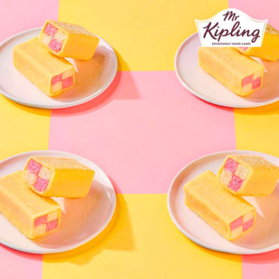 Mr Kipling Mini Battenberg Cakes 5 Pack, imported from the UK