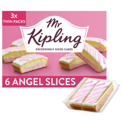 ASDA Mr Kipling Angel Cake Slices 6 Pack- Buy online at McGrocer