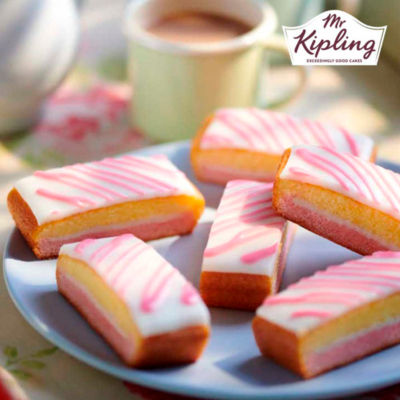 Mr Kipling angel cake slices 6 pack, imported from the UK