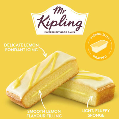 Mr Kipling lemon layered cake slices 8 pack, UK version