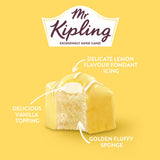 Mr Kipling Lemon French Fancies cakes 8 pack, imported from the UK