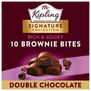Mr Kipling 10 Gooey Brownie Bites Double Chocolate