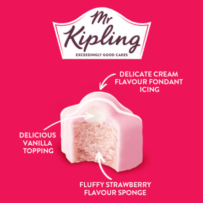 Mr Kipling French Fancies Strawberries & Cream 8 cakes, UK version