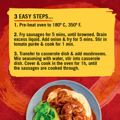 Schwartz sausage casserole recipe mix 35g (British brand)