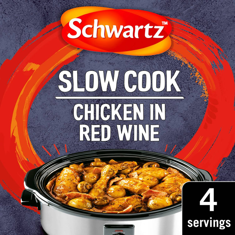 Schwartz chicken in red wine recipe mix (British brand)