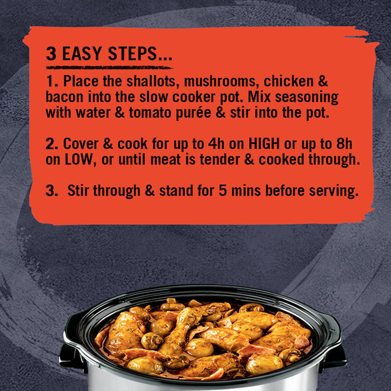 Schwartz chicken in red wine recipe mix (British brand)