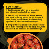 Schwartz meatballs in tomato sauce recipe mix 30g, UK version