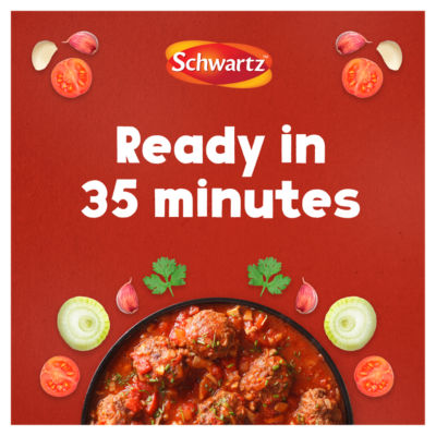 Schwartz meatballs in tomato sauce recipe mix 30g, UK version
