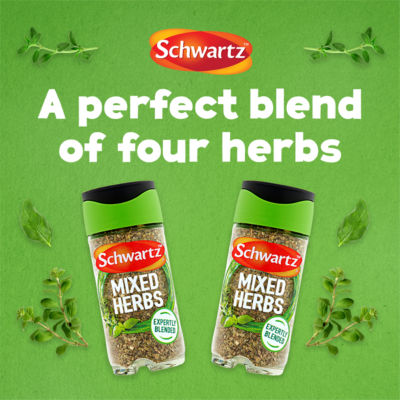 Schwartz Mixed Herbs 11g dried herbs in glass jar (British brand)