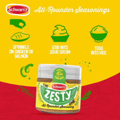 Schwartz Zesty All Rounder seasoning 100g, UK version
