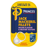 Princes jack mackerel fillets in sunflower oil 125g, UK version