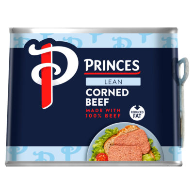 Princes lean corned beef reduced fat 200g, imported from the UK