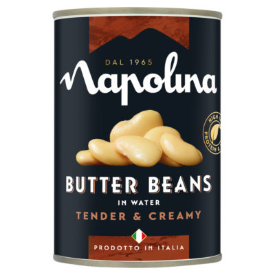 Napolina butter beans in water 400g, imported from the UK