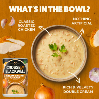 Crosse & Blackwell roast chicken soup 400g, imported from the UK