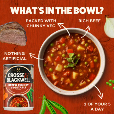 Crosse & Blackwell beef & chunky vegetable soup 400g - British product