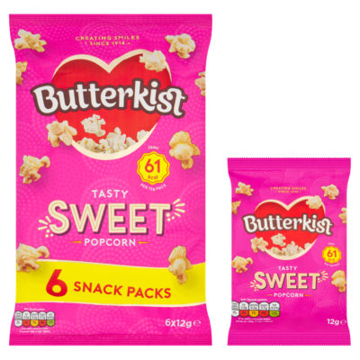 Butterkist sweet popcorn 6 pack - British product