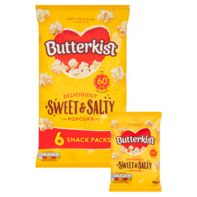 Butterkist sweet and salty popcorn 6 pack - British product