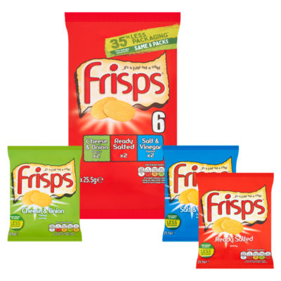 Frisps variety multipack wheat snack crisps 6 pack - British product
