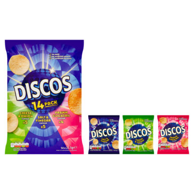Discos variety multipack crisps 14 pack - British product