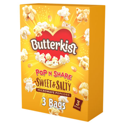 Butterkist Sweet & Salty Microwave Popcorn 3x60g - British product