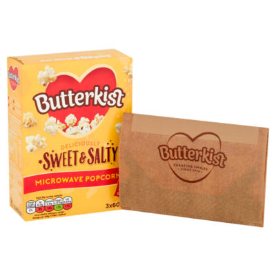 Butterkist Sweet & Salty Microwave Popcorn 3x60g - British product