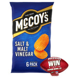 McCoy's Salt & Malt Vinegar Crisps 6-pack, imported from the UK