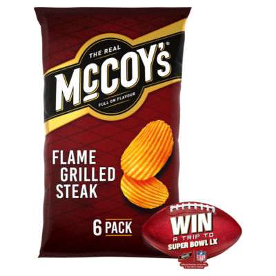 Flame Grilled Steak Flavour Crisps Multipack 6 Pack