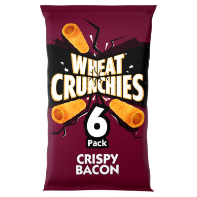 Wheat Crunchies bacon flavour crisps 6 pack (British brand)
