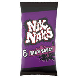 Nik Naks Rib 'N' Saucy crisps 6 pack, imported from the UK