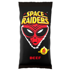 Space Raiders Beef Crisps Multipack 6 Pack