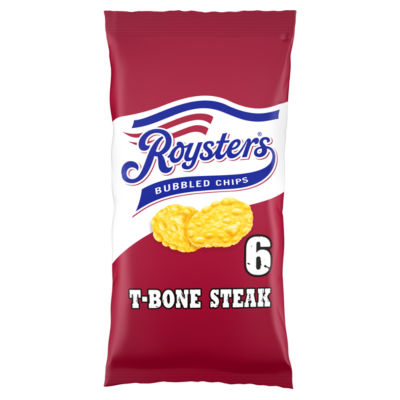 ASDA Roysters T-Bone Steak Flavour Crisps Multipack 6 Pack- Buy online at McGrocer