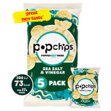Popchips sea salt & vinegar popped potato snacks multipack 5 packs, imported from the UK
