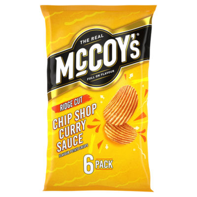 McCoy's curry sauce crisps multipack 6 pack (British brand)