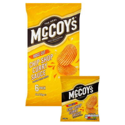 McCoy's curry sauce crisps multipack 6 pack (British brand)