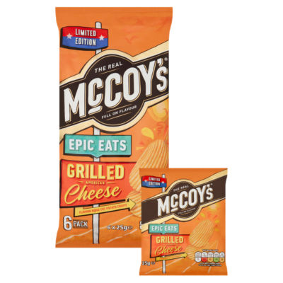 McCoy's Grilled Cheese crisps multipack 6 pack, UK version