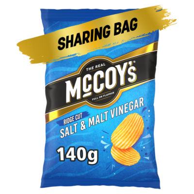 McCoy's Salt & Malt Vinegar crisps 140g (British brand)