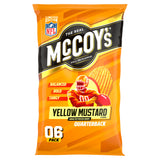 ASDA McCoy's Yellow Mustard Flavour Ridge Cut Potato Crisps 6 Pack- Buy online at McGrocer