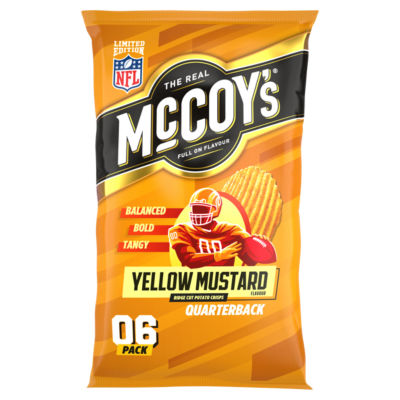 McCoy's Yellow Mustard crisps 6 pack (British brand)
