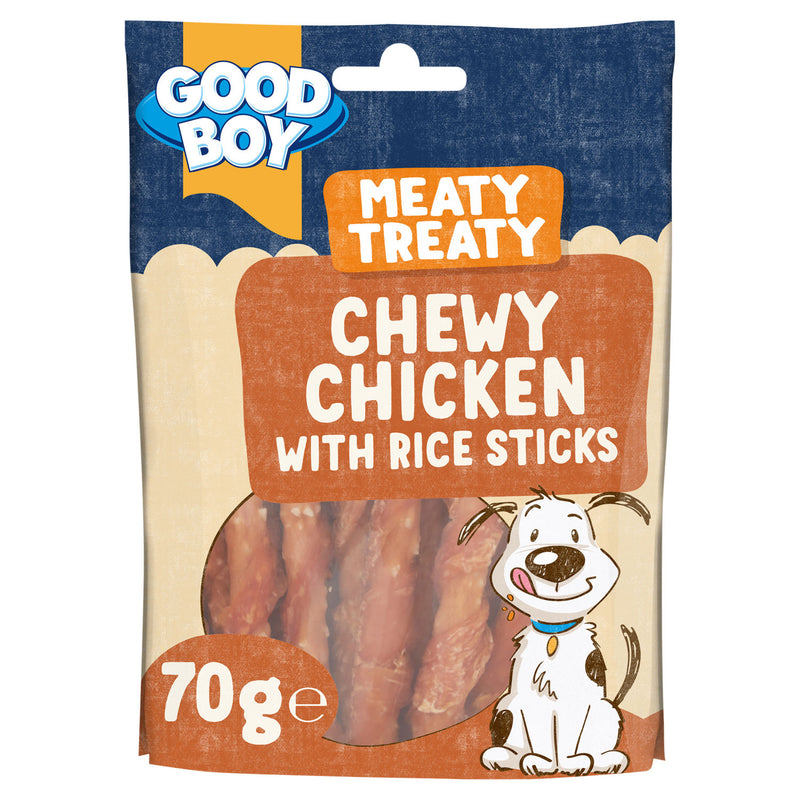 Good Boy Chicken Rice Sticks Dog Treats 70g, UK version