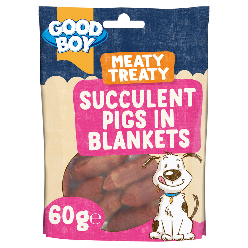 Good Boy Succulent Pigs in Blankets dog treat 60g, UK version