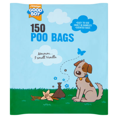 Good Boy vanilla scented dog poo bags 150 bags, UK version