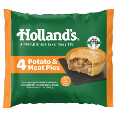Holland's 4 Kartoffel- & Fleischkuchen Herzhafte Mini Pies