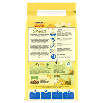 GO-CAT herring and vegetables dry cat food 4kg, imported from the UK