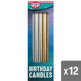 ASDA Dr. Oetker Metallic Birthday Candles Pack of 12- Buy online at McGrocer