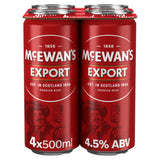 McEwan's Export Premium Beer 4x500ml, UK version