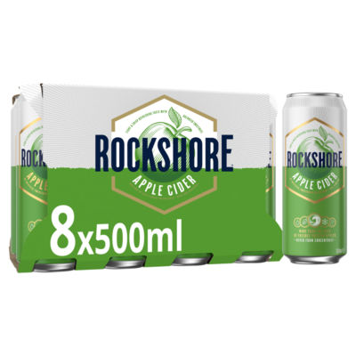 Rockshore apple cider 8 x 500ml cans, imported from the UK