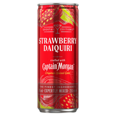 Strawberry Daiquiri Ferdigblandet Cocktail 250ml med 5 % ABV