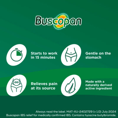 Buscopan IBS pain relief tablets 40 tablets - British product
